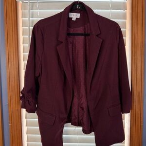 Elle Women's Deep Burgundy Suit Jacket